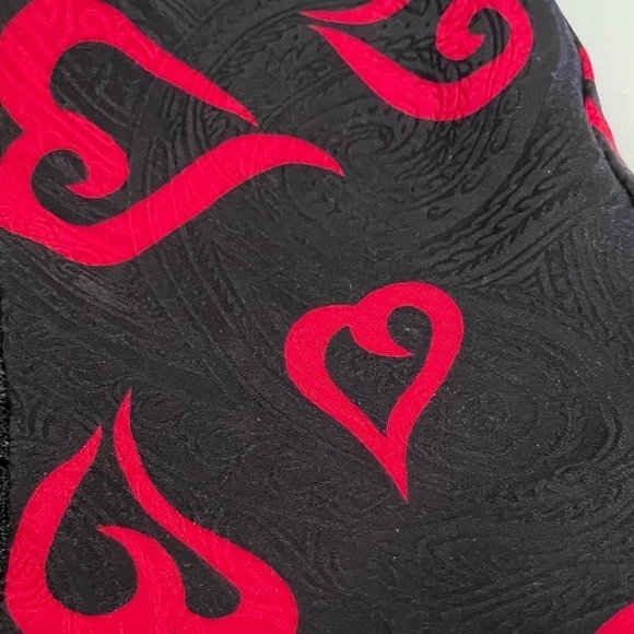 Victoria’s Secret Vintage Gold Label Silk Lace Heart Teddy Bodysuit Black Red - Picture 13 of 16